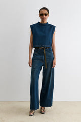 Rachel Comey Clothing|Denim Bacchus Top Muddy Indigo