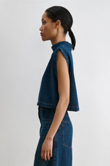 Rachel Comey Clothing|Denim Bacchus Top Muddy Indigo
