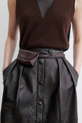 Rachel Comey Accessories Double Wrap Hamecon Card Slot Belt Auburn