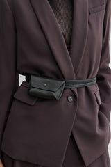 Rachel Comey Accessories Double Wrap Hamecon Card Slot Belt Black