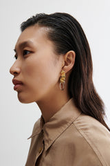 Rachel Comey Accessories Quarry Elbe Loop Earring Pair Brass