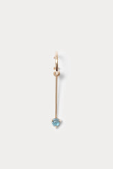 Rachel Comey Accessories Quarry Serr Hoop Earring Single Gold\/Topaz