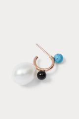 Rachel Comey Accessories Quarry Opale X RC Earring Single Turquoise Black Onyx Pearl