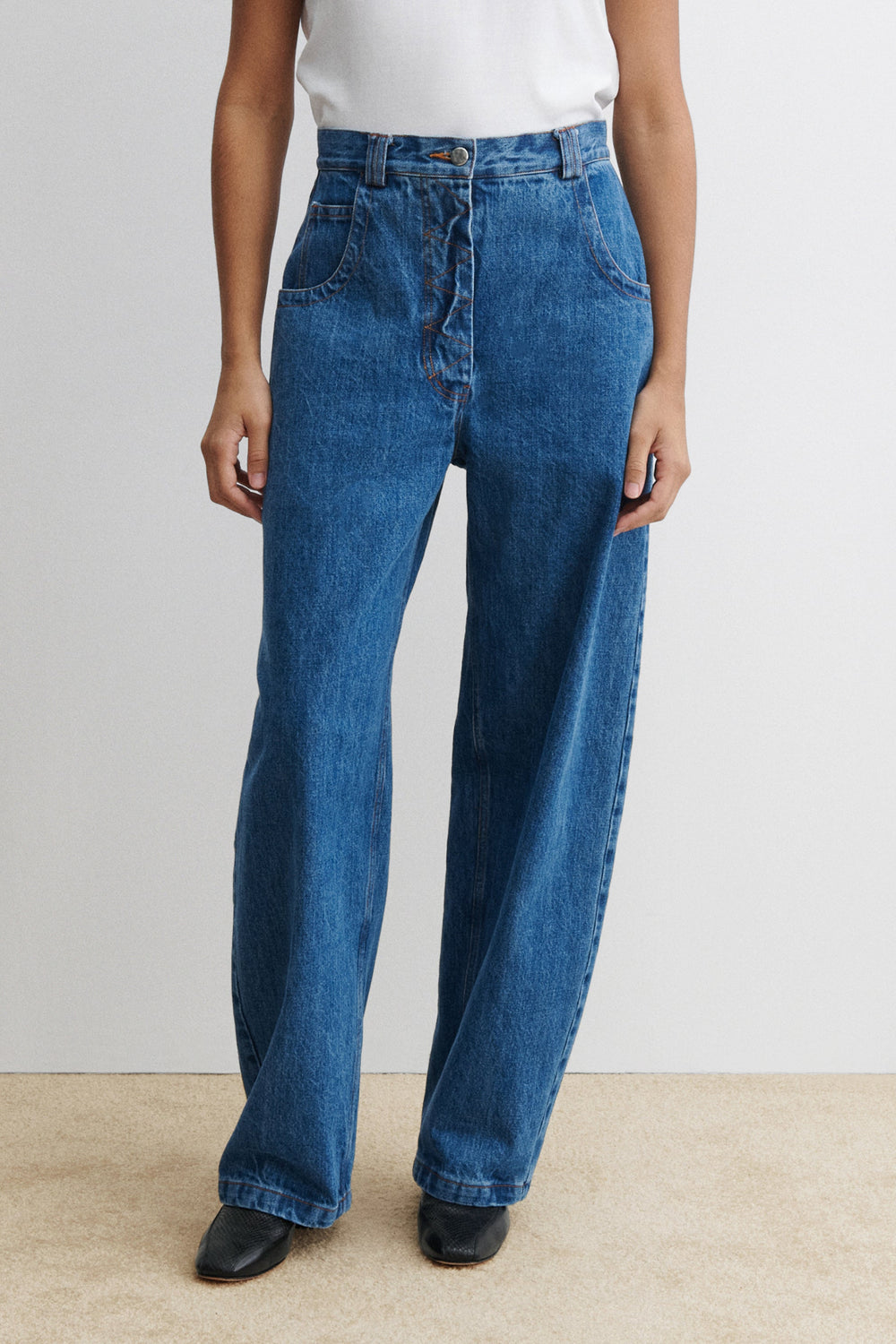 Rachel Comey Clothing|Denim Snap Pant Cool Indigo