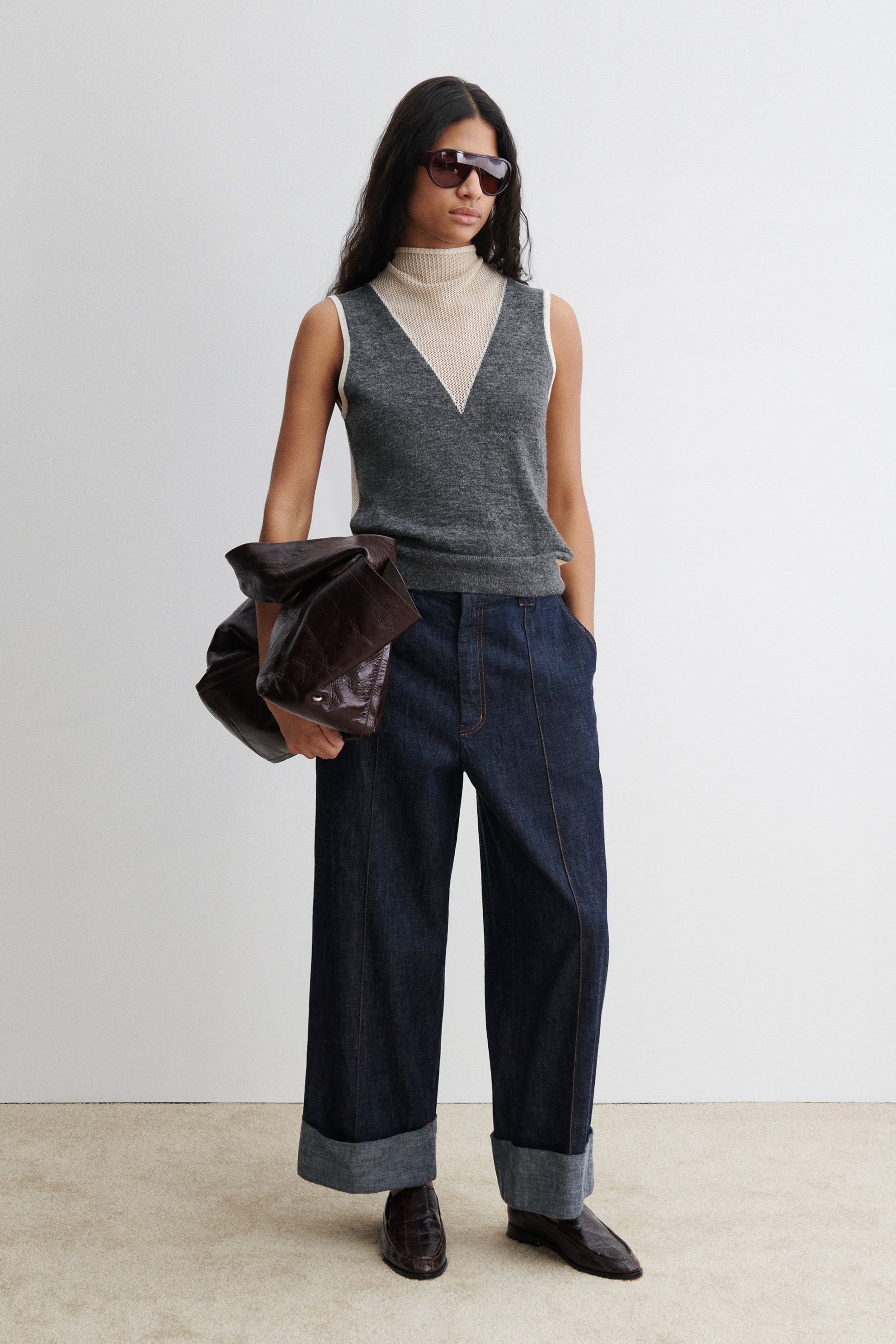 Rachel Comey Clothing Horwill Top Charcoal-Cream