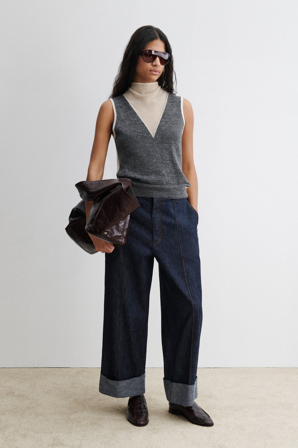 Rachel Comey Clothing Horwill Top Charcoal-Cream