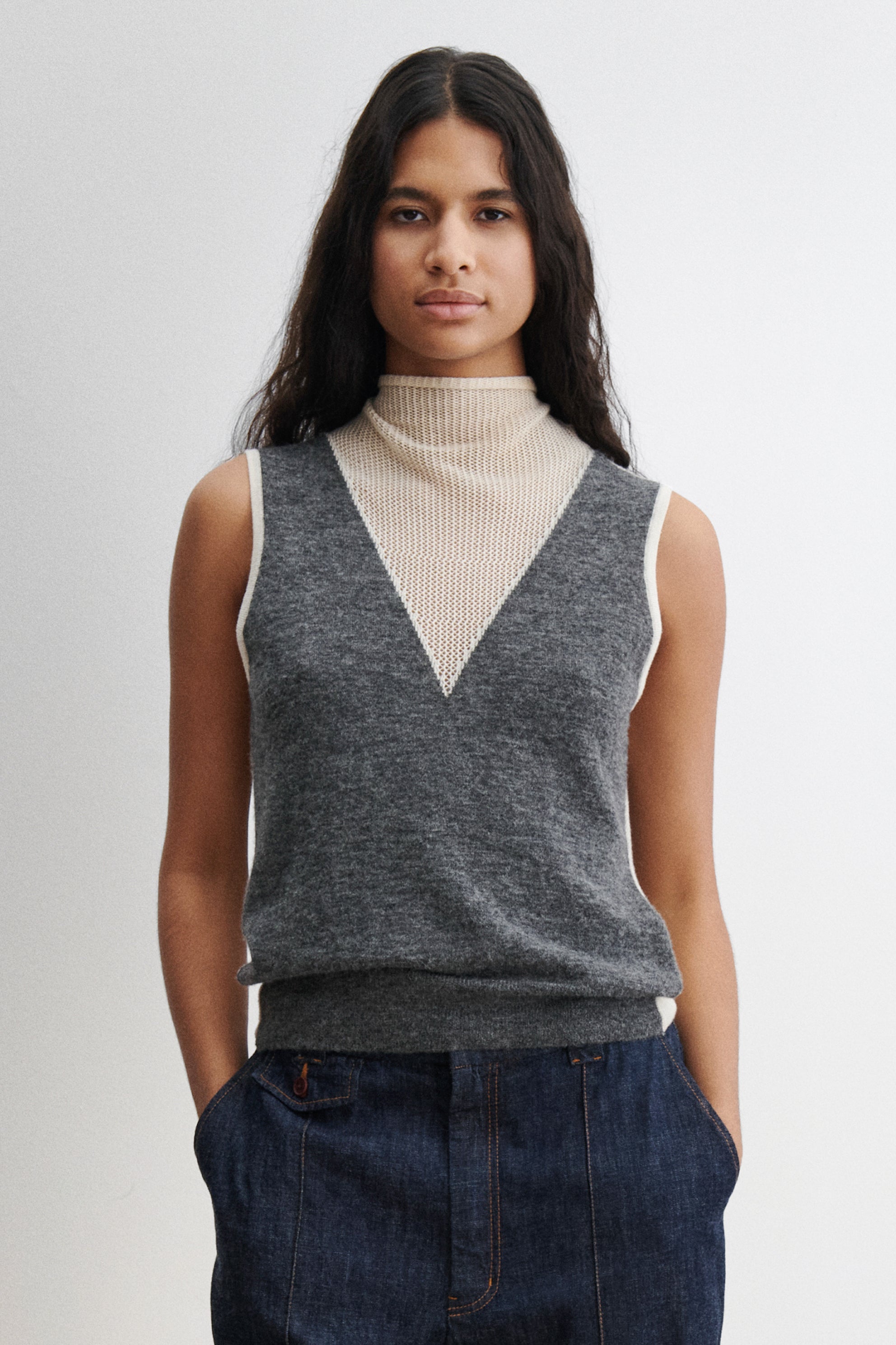 Rachel Comey Clothing Horwill Top Charcoal-Cream