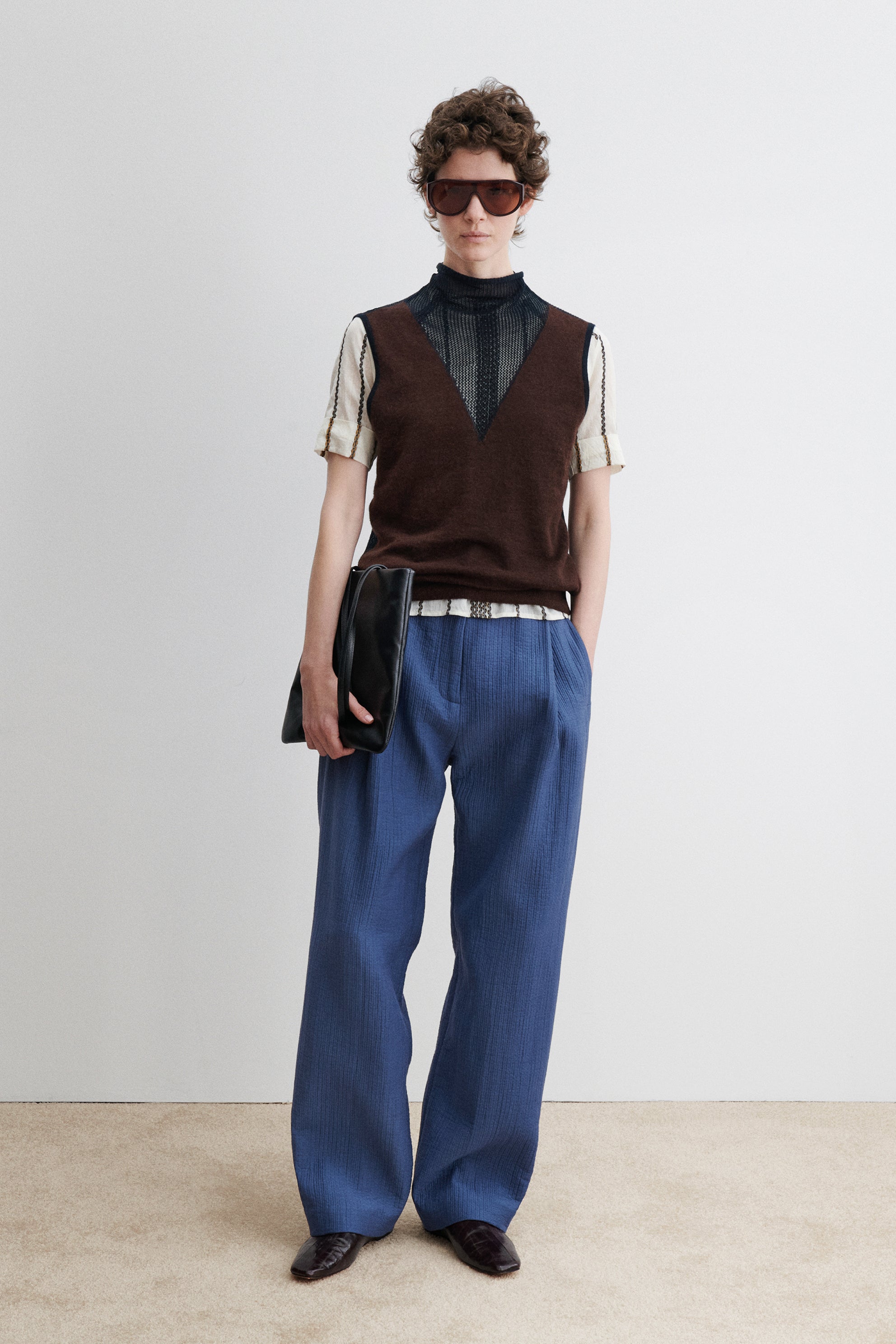 Rachel Comey Clothing Horwill Top Charcoal-Cream