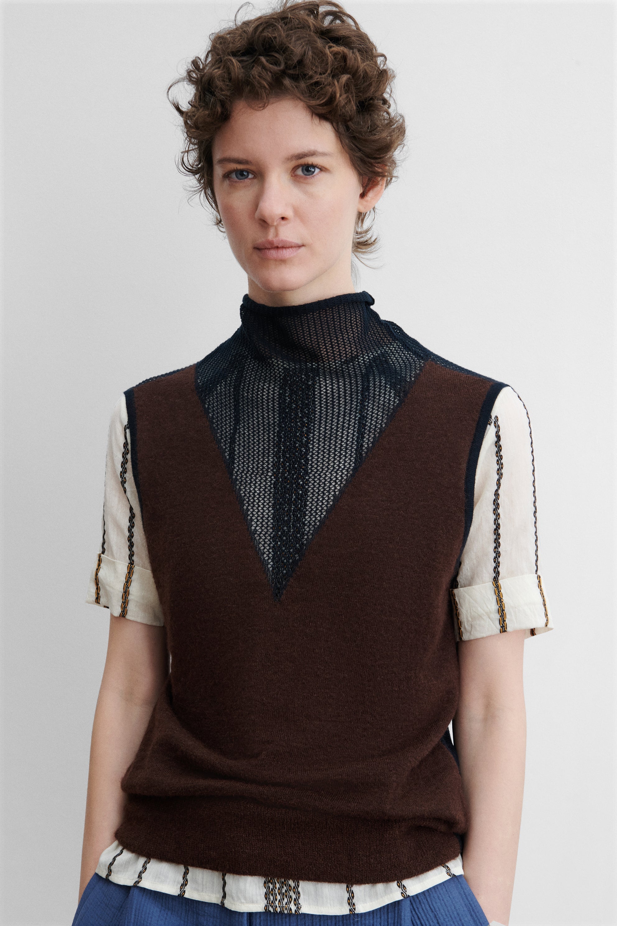 Rachel Comey Clothing Horwill Top Charcoal-Cream