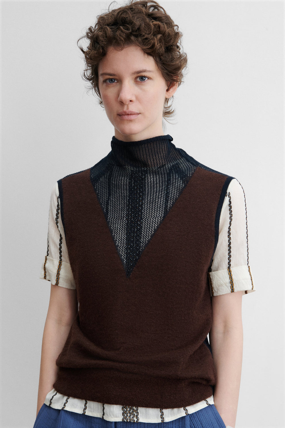 Rachel Comey Clothing Horwill Top Charcoal-Cream
