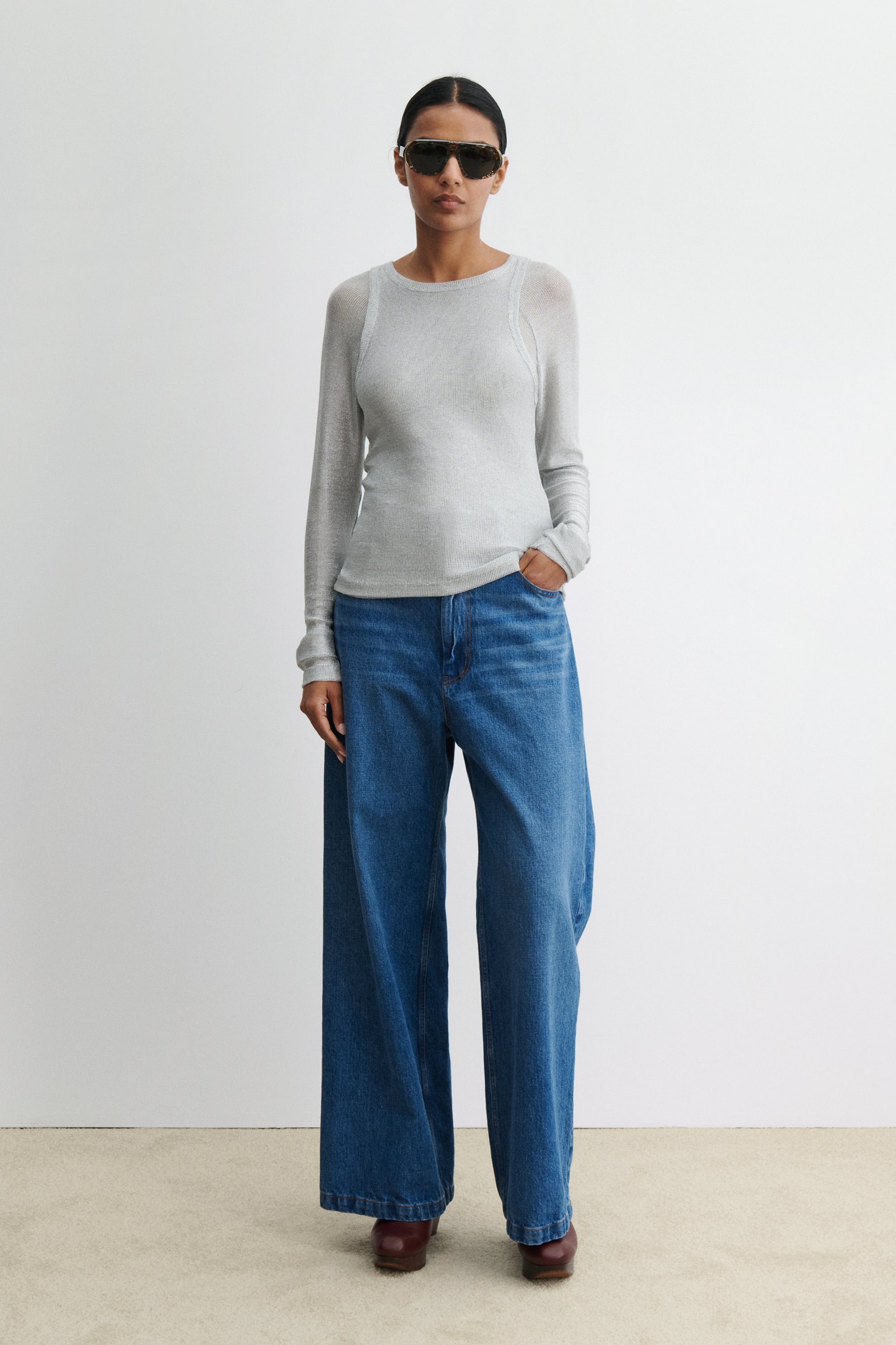 Rachel Comey Clothing Baseball Tee Silver