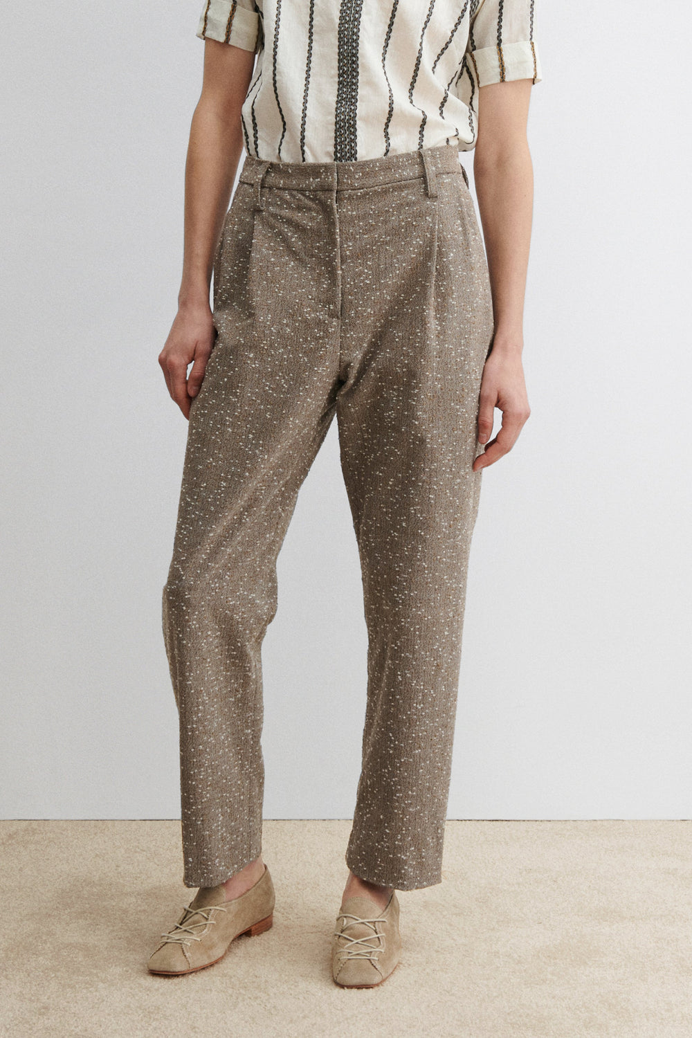 Rachel Comey Clothing Carabin Pant Brown Herringbone