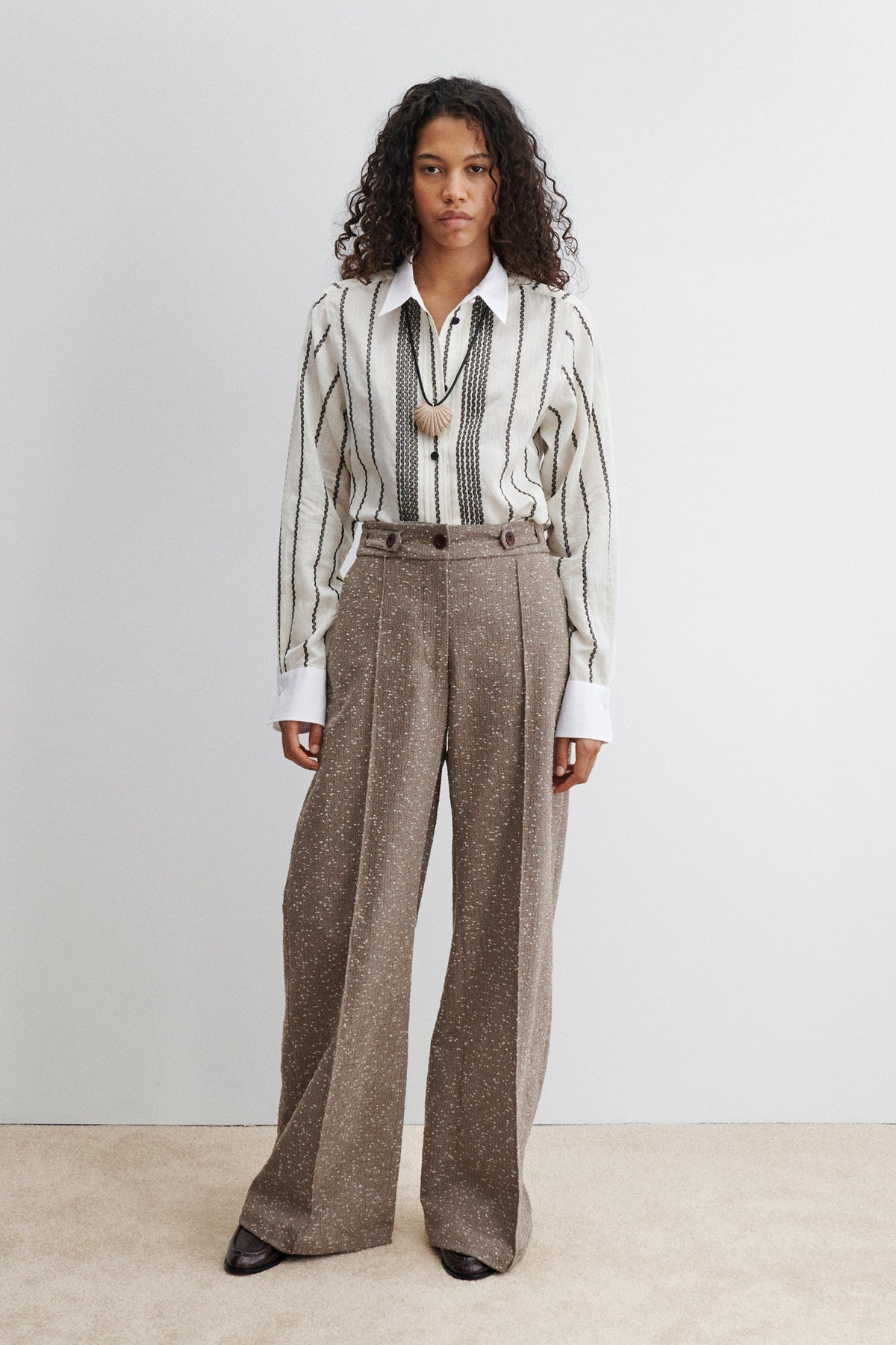 Rachel Comey Clothing Alber Pant Brown Herringbone