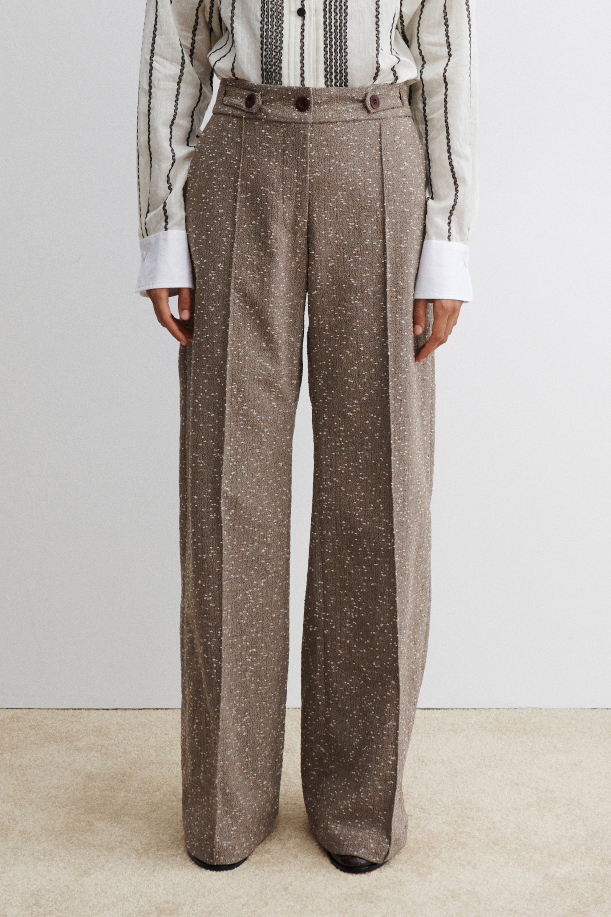 Rachel Comey Clothing Alber Pant Brown Herringbone
