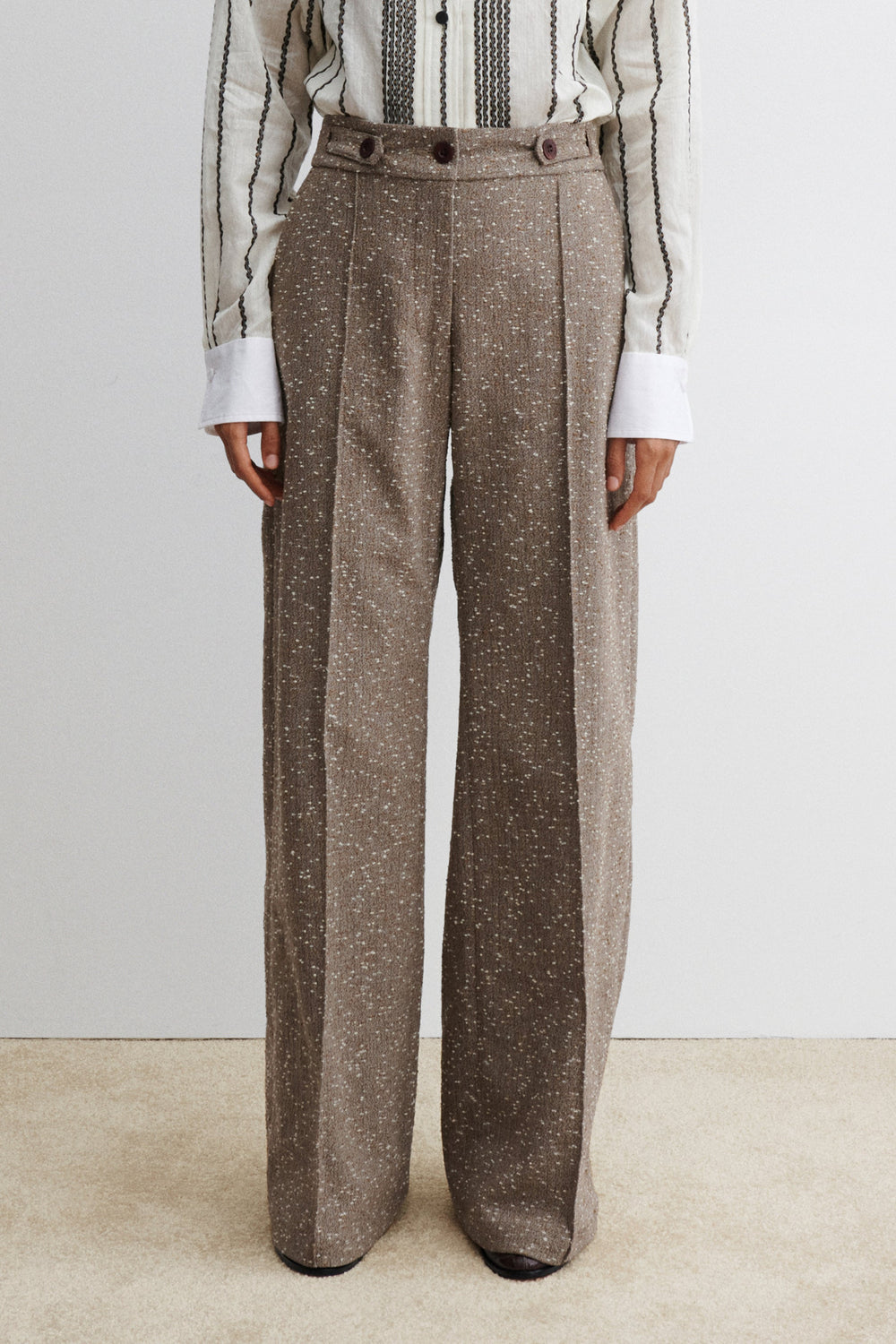 Rachel Comey Clothing Alber Pant Brown Herringbone