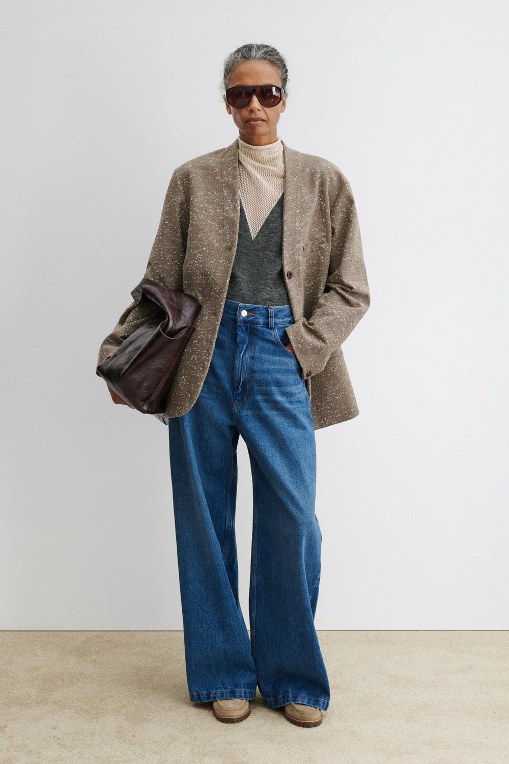 Rachel Comey Clothing Baseball Blazer Brown Herringbone