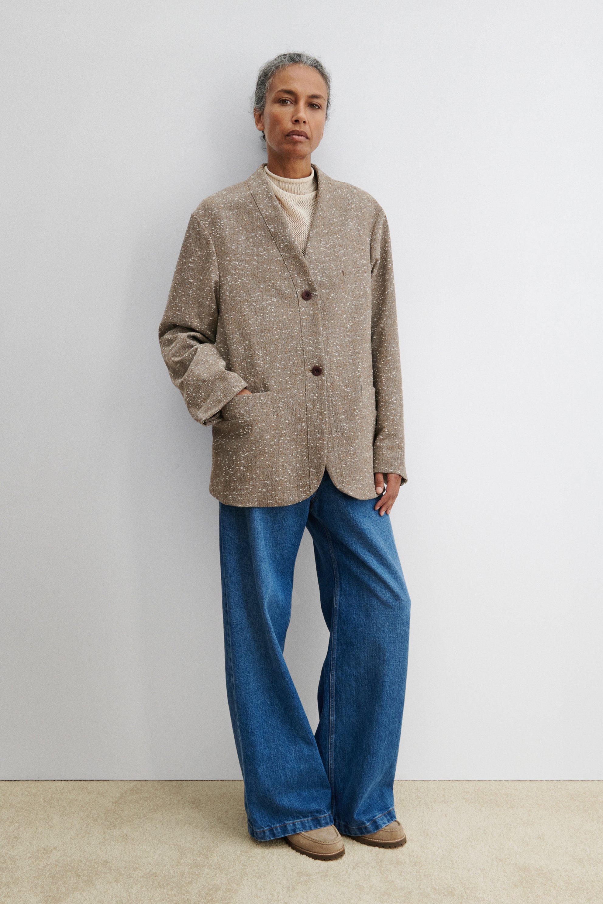 Rachel Comey Clothing Baseball Blazer Brown Herringbone