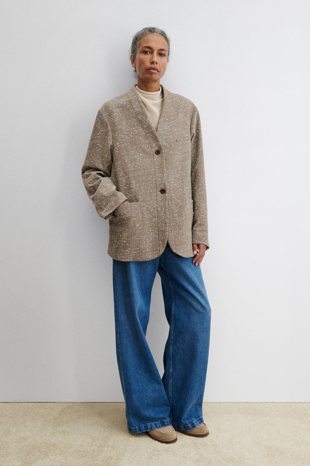 Rachel Comey Clothing Baseball Blazer Brown Herringbone