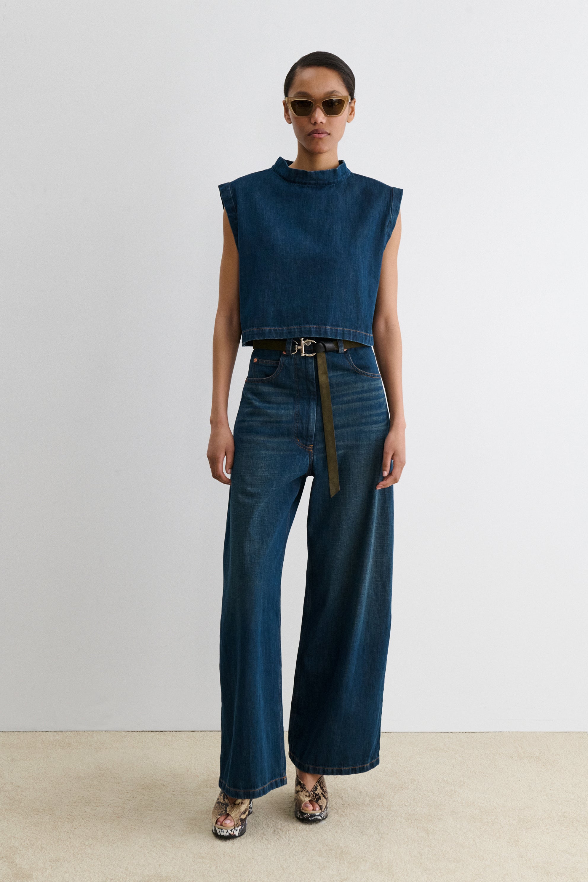 Rachel Comey Clothing|Denim Bacchus Top Muddy Indigo