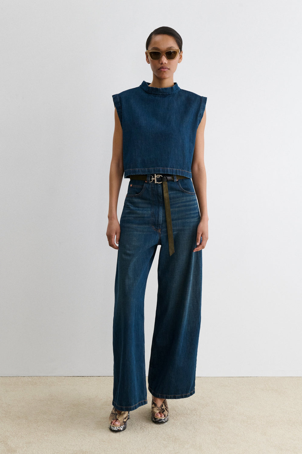 Rachel Comey Clothing|Denim Bacchus Top Muddy Indigo