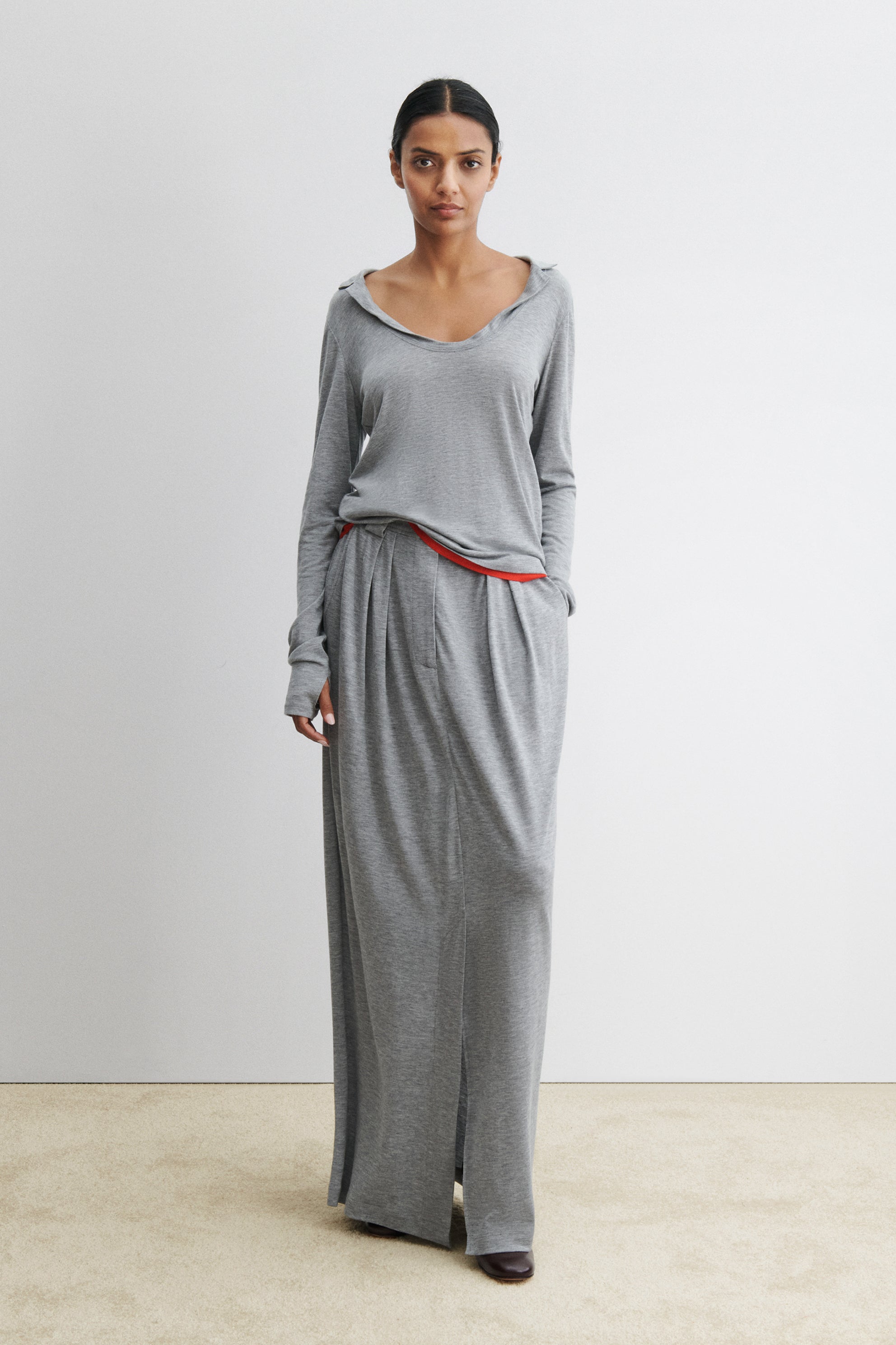 Rachel Comey Clothing Houlston Polo Grey Melange