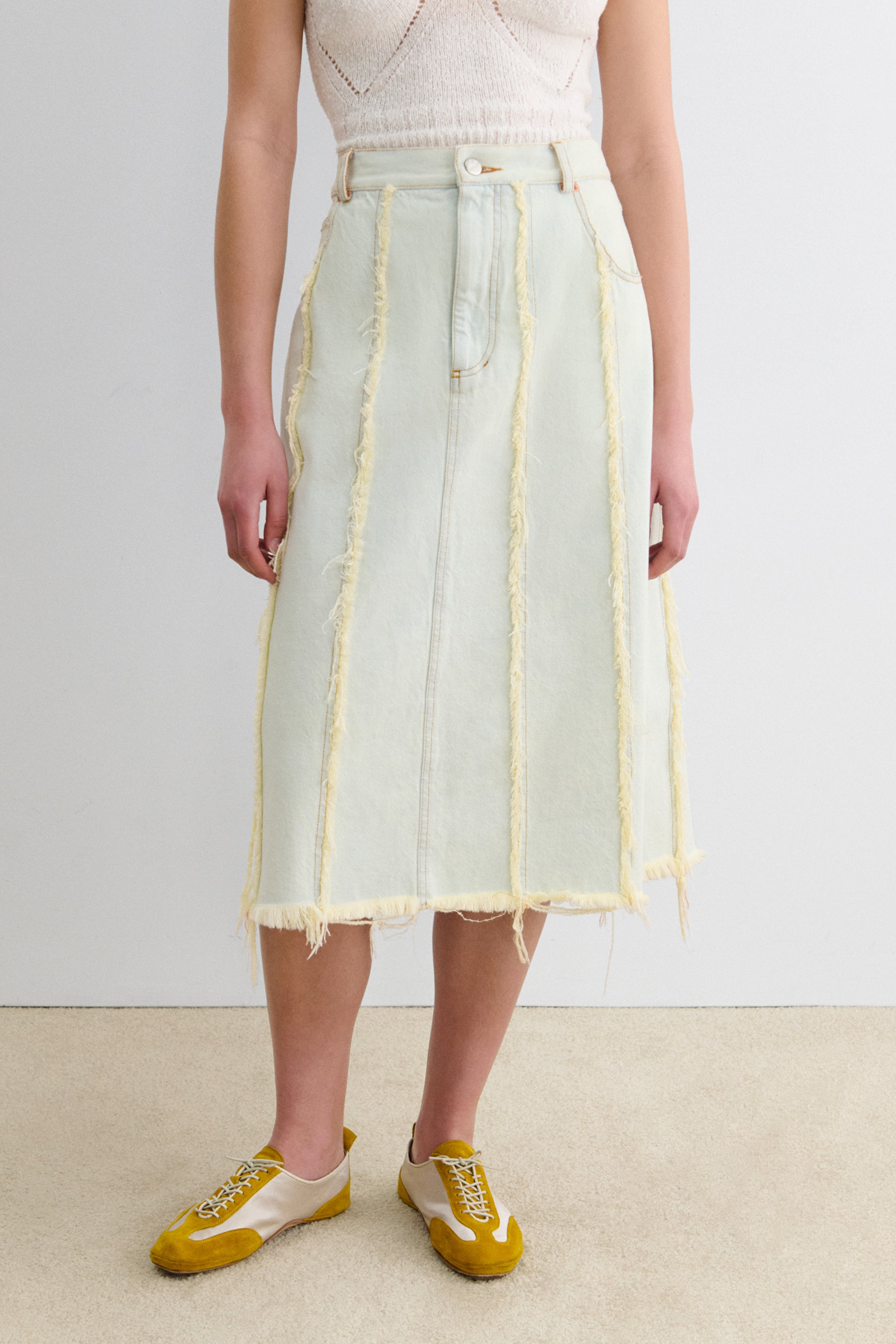 Rachel Comey Clothing|Denim Etch Skirt Bleached
