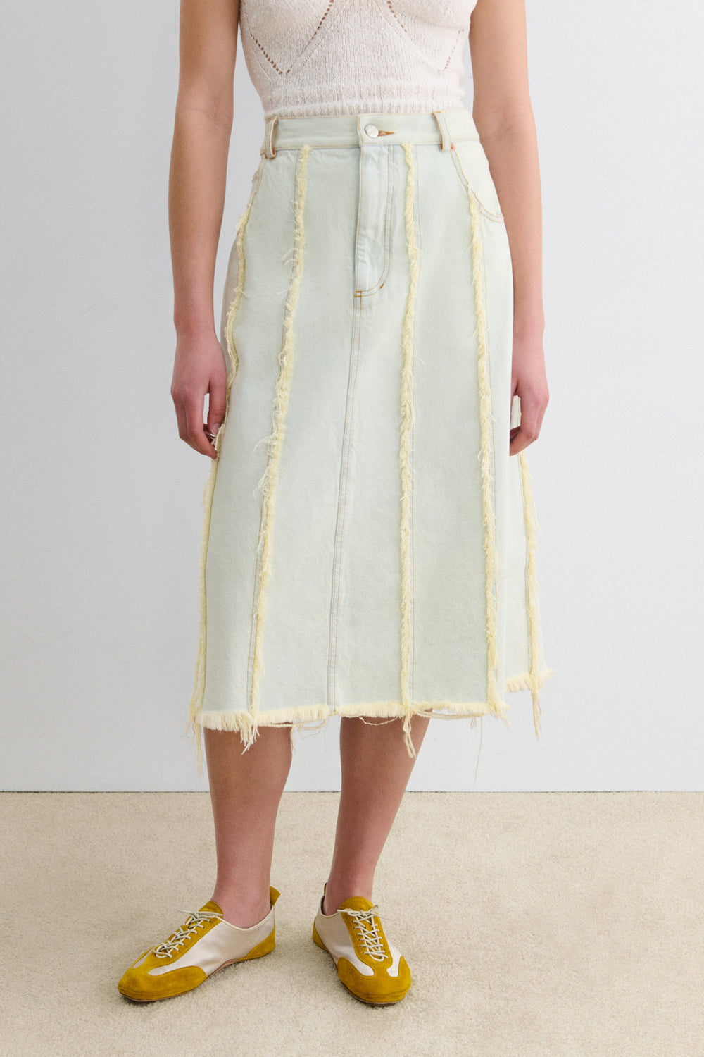 Rachel Comey Clothing|Denim Etch Skirt Bleached