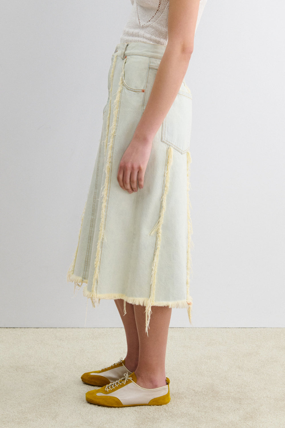 Rachel Comey Clothing|Denim Etch Skirt Bleached