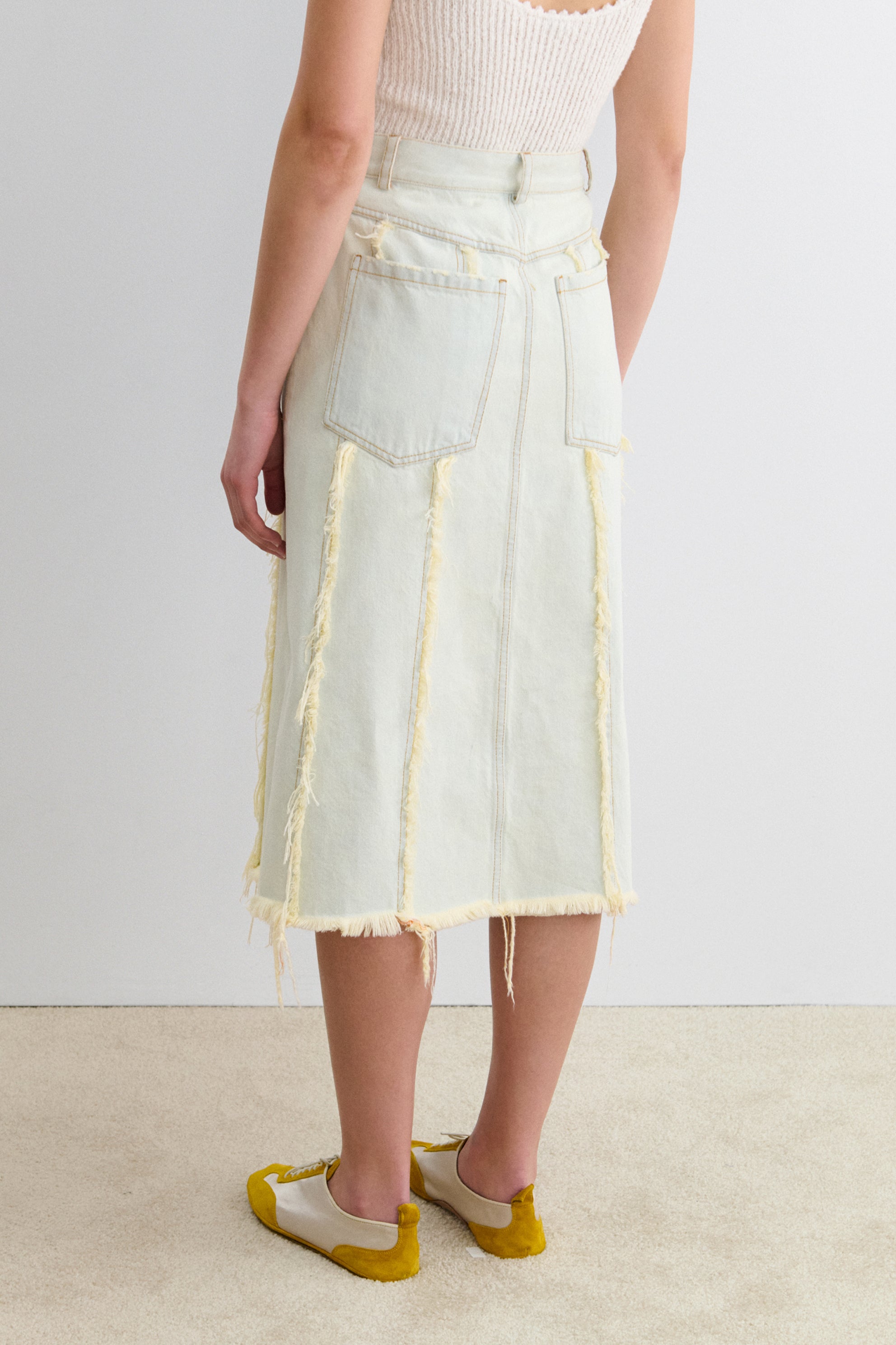 Rachel Comey Clothing|Denim Etch Skirt Bleached