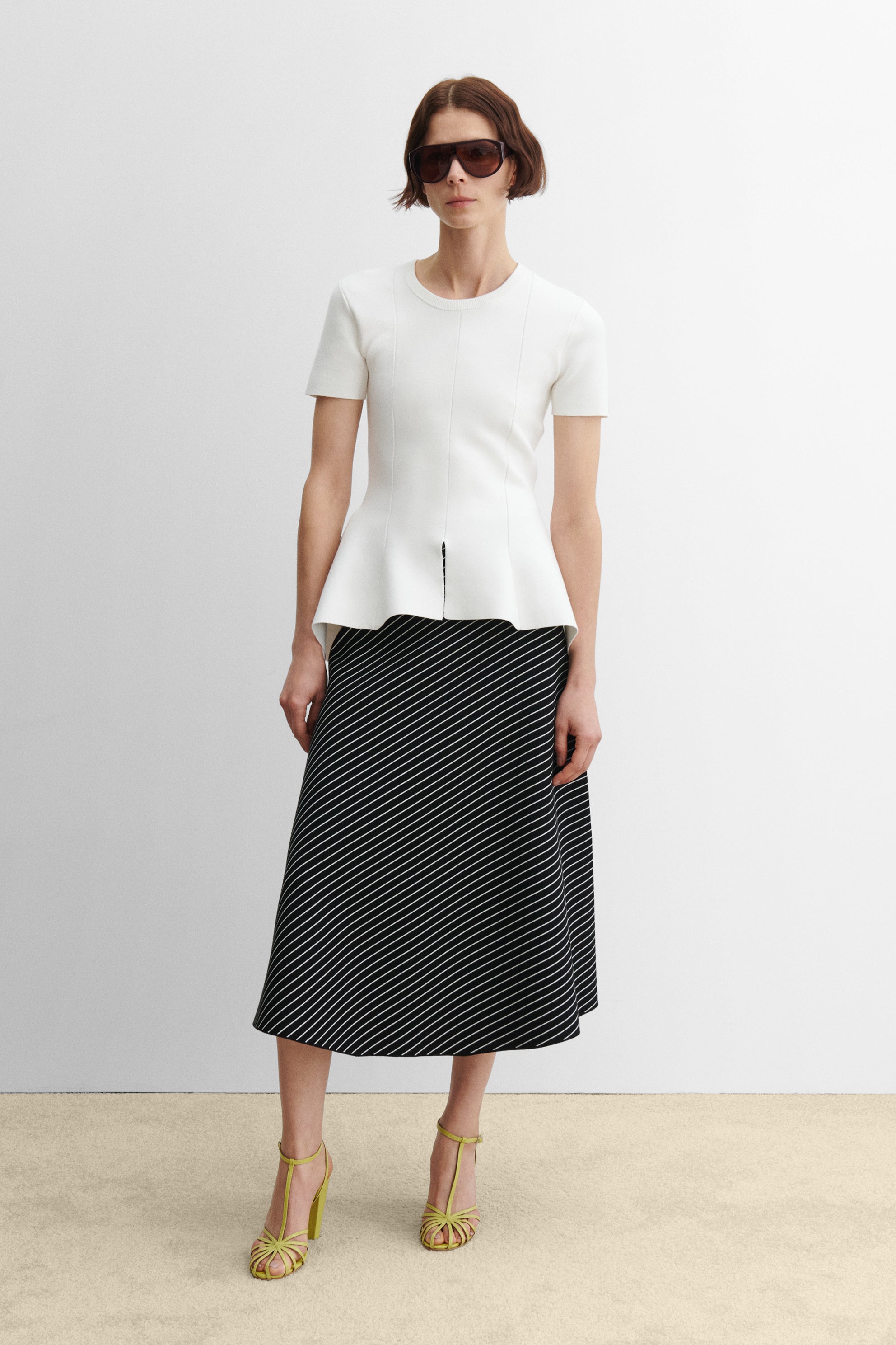 Rachel Comey Clothing Addys Skirt Diagonal Stripe