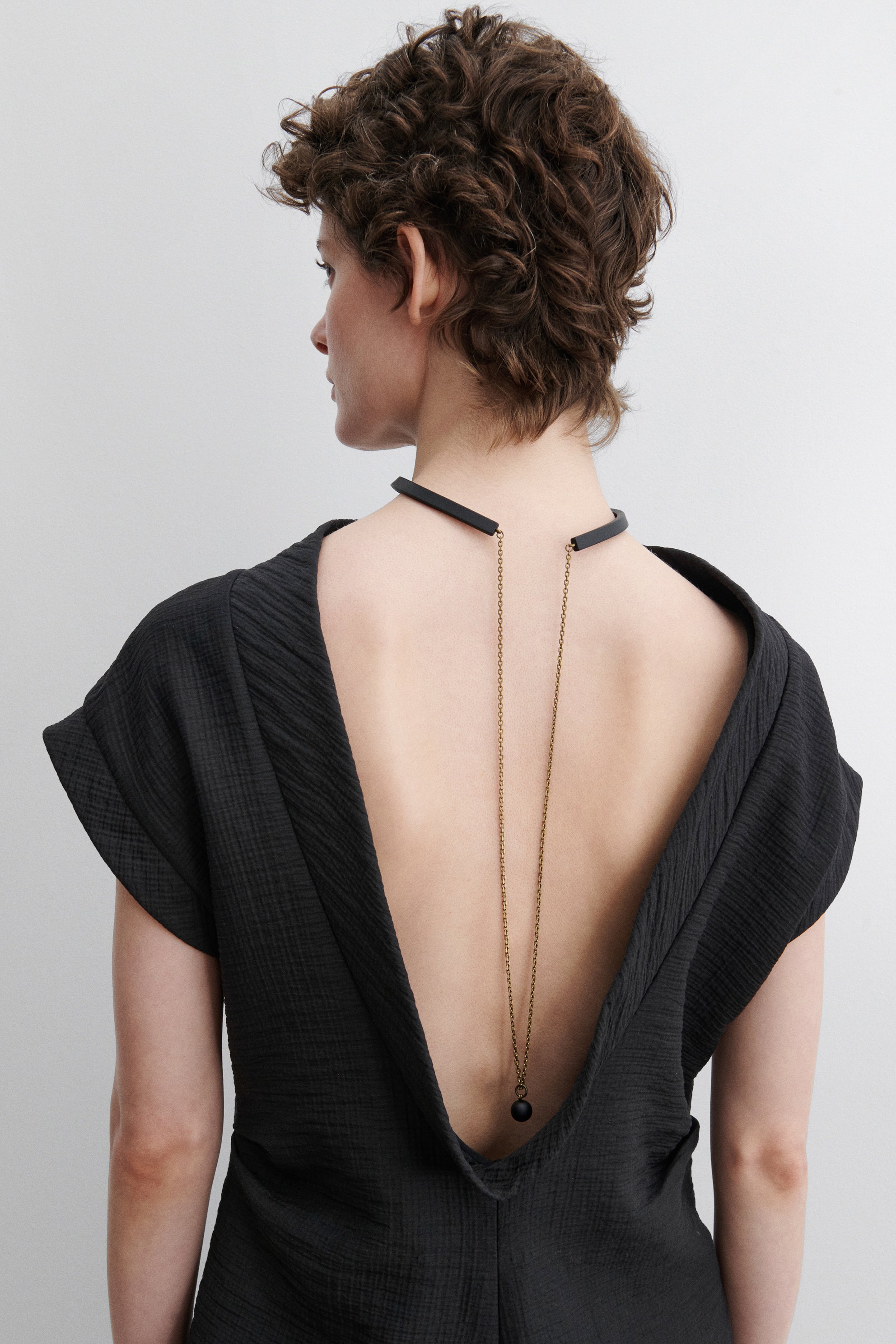 Rachel Comey Accessories Priori Choker with Chain Black Matte