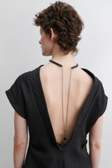 Rachel Comey Accessories Priori Choker with Chain Black Matte