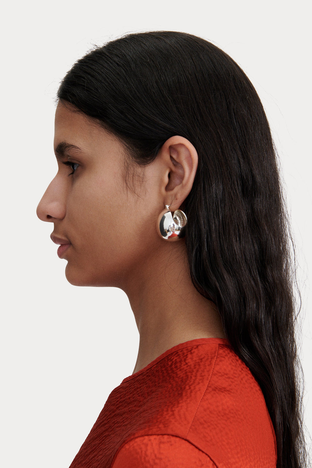 Rachel Comey Accessories Large Keel Hoop Silver