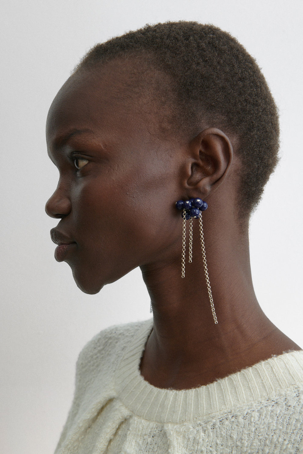 Rachel Comey Accessories Bauble Mesh Earring Navy