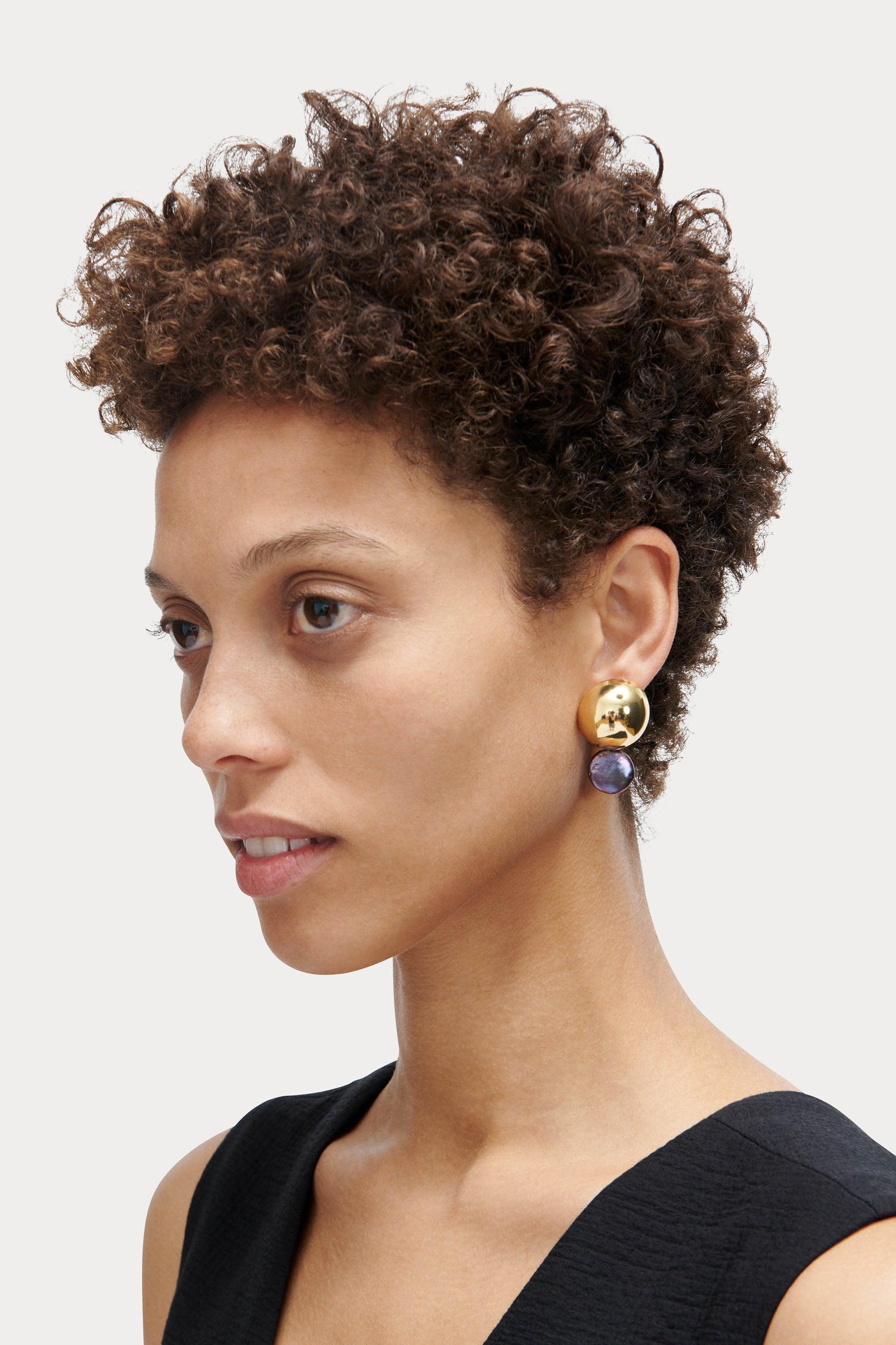 Rachel Comey Accessories Chute Earring Gold-Peacock Pearl