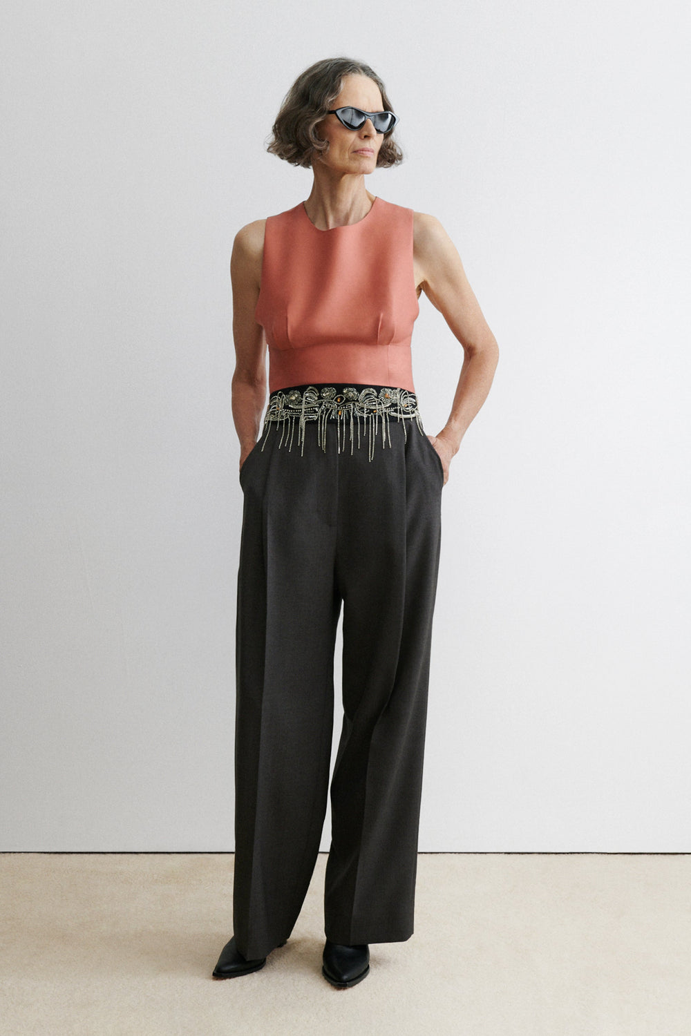 Rachel Comey Accessories Embroidered Toga Belt Black
