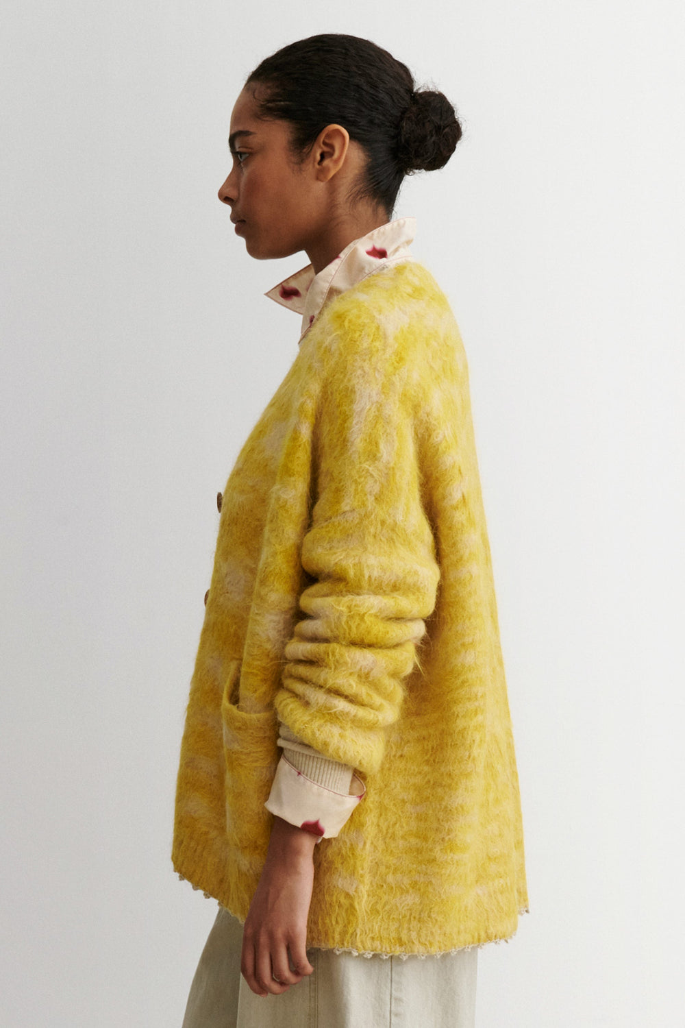 Rachel Comey Clothing Fuchs Cardigan Chartreuse Space Dye