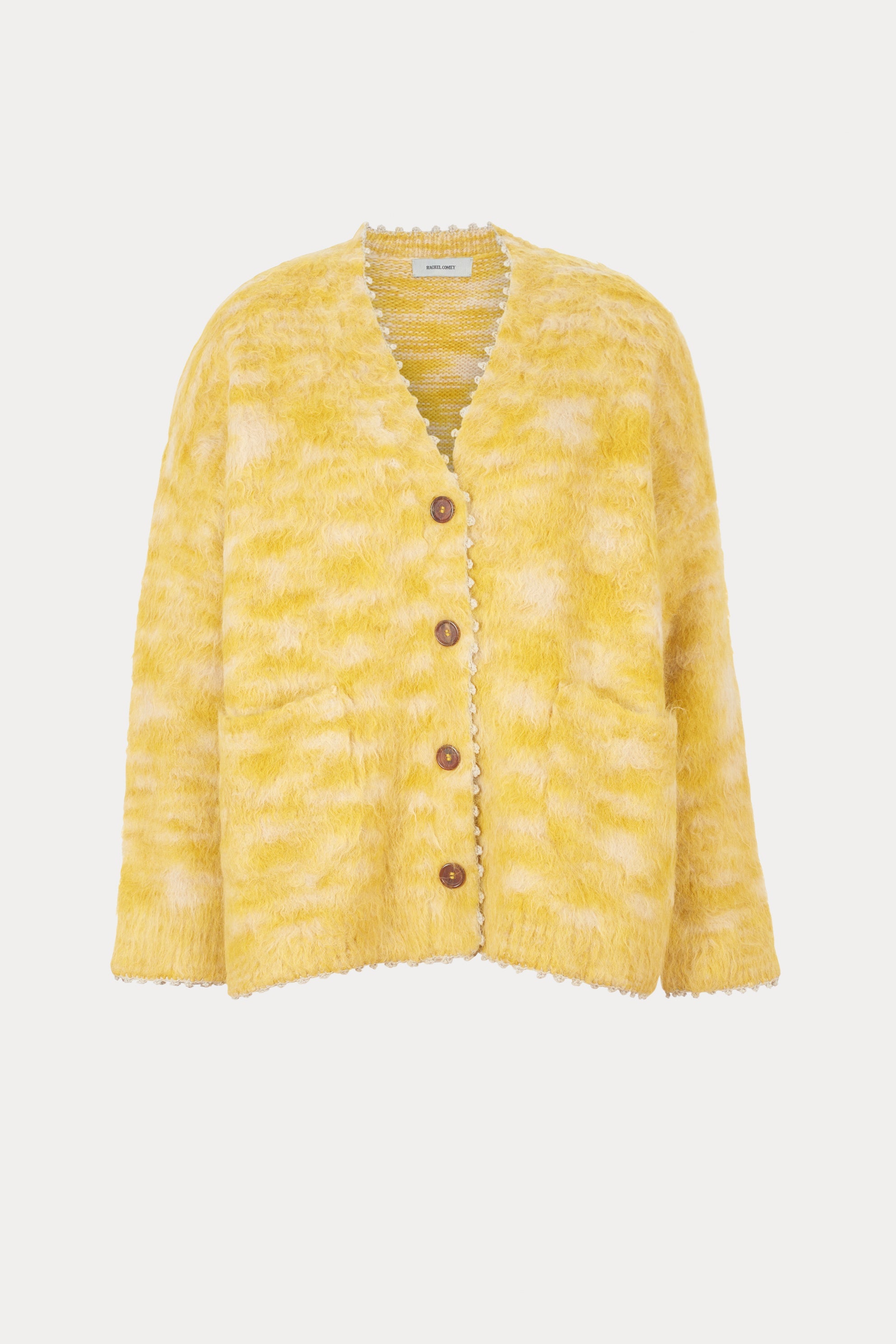 Rachel Comey Clothing Fuchs Cardigan Chartreuse Space Dye