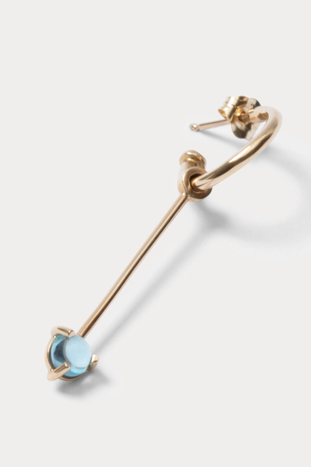 Rachel Comey Accessories Quarry Serr Hoop Earring Single Gold\/Topaz